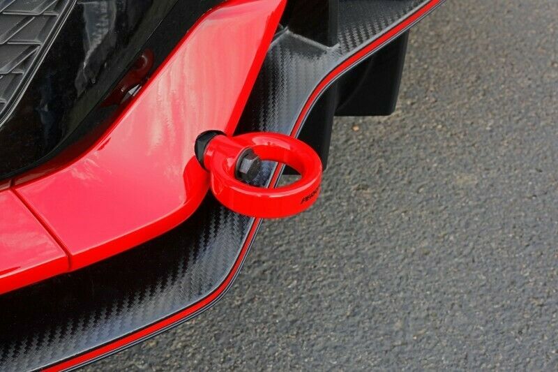 Perrin Billet Aluminum Red Rear Tow Hook for 17-19 Civic Si & Type-R