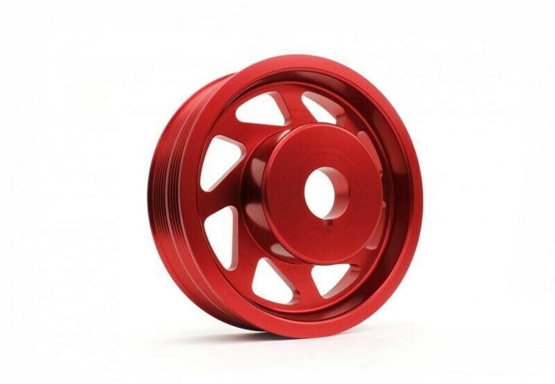 Perrin Red Lightweight Light Crank Pulley for WRX /STi /Forester /Baja /Legacy