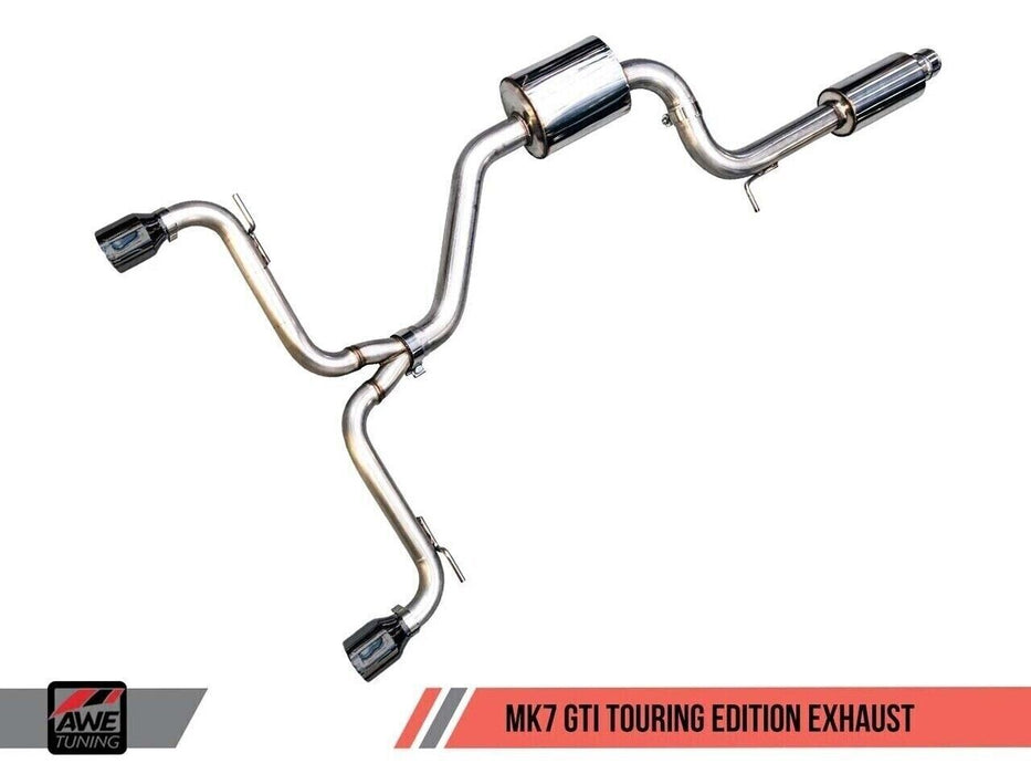 AWE 3015-33050 Tuning for VW MK7 GTI Touring Edition Exhaust - Black Tips