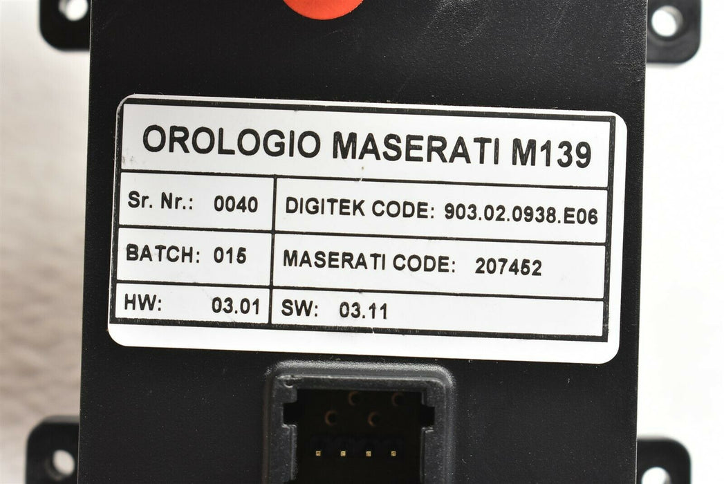 2003-2012 Maserati Quattroporte Center Dash Clock 207452 OEM 03-12