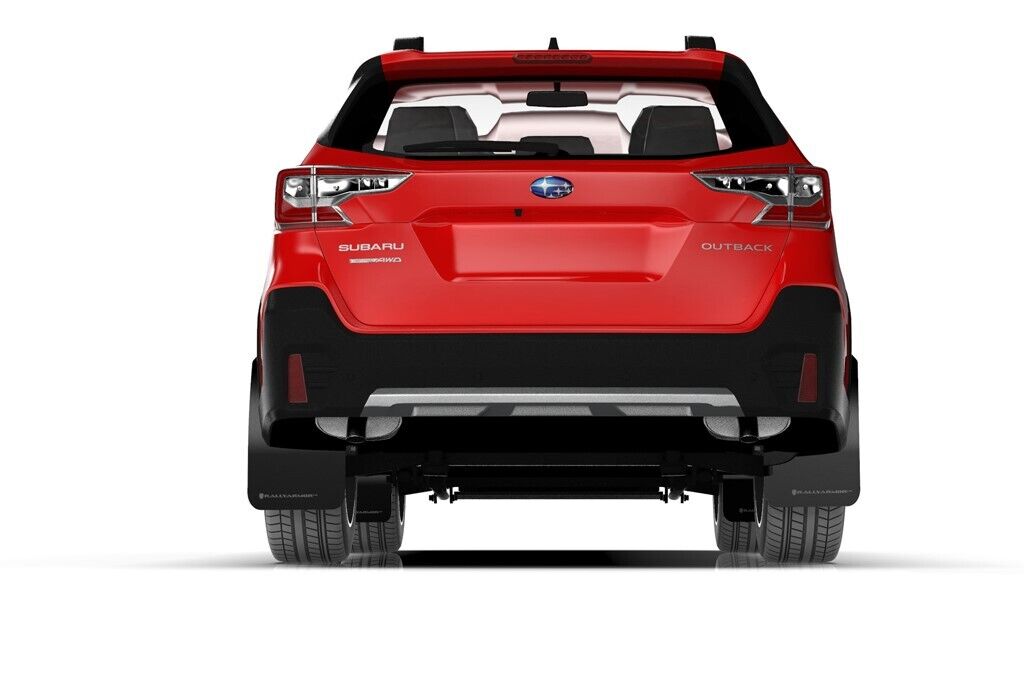 Rally Armor UR Black Mud Flaps w/ Grey Logo for 2020-2023 Subaru Outback