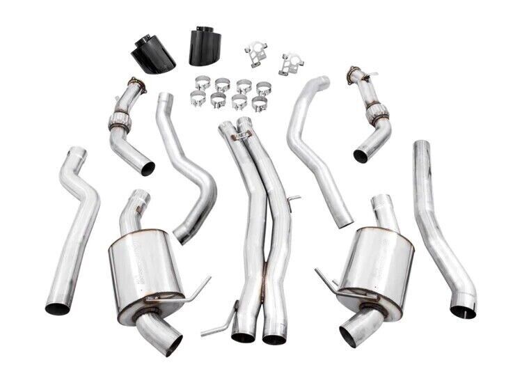 AWE Touring Edition Non Resonated Exhaust RS Style Black Tips for Audi B9.5 RS5