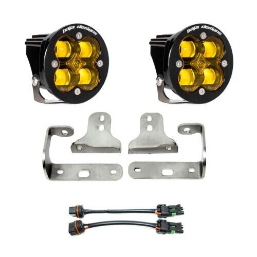 Baja Designs 447722 Squadron-R SAE Amber LED Fog Light Kit For 2018-2022 Jeep