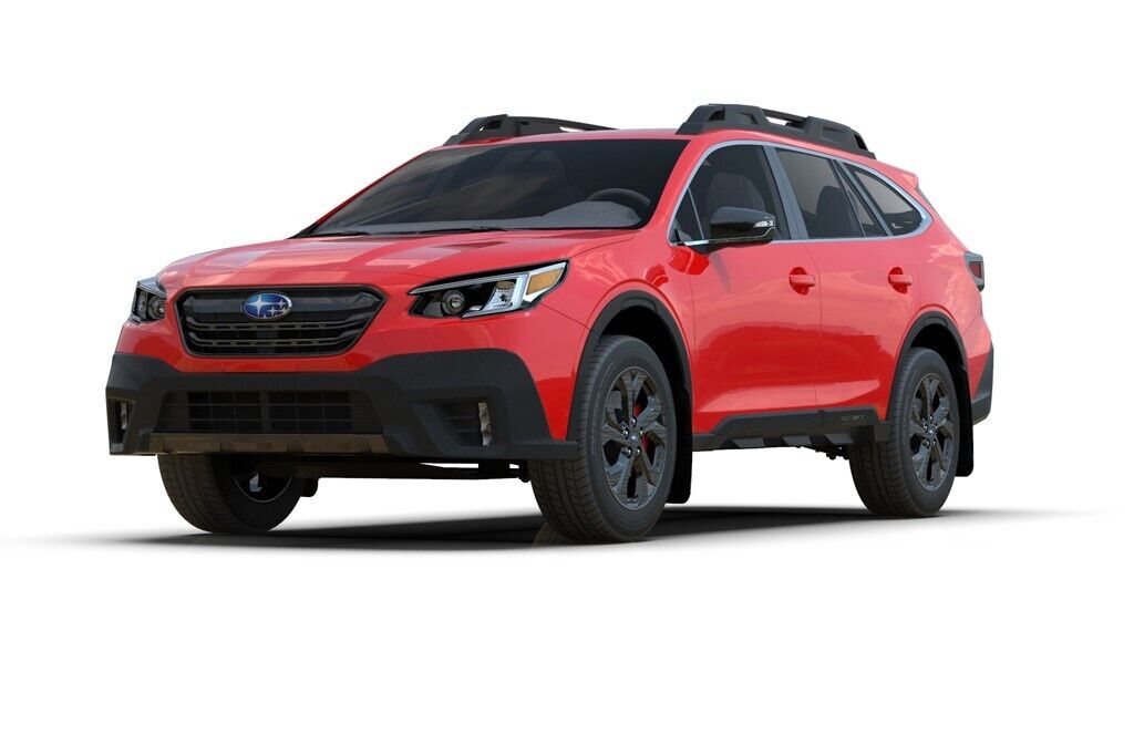 Rally Armor UR Black Mud Flaps w/ Silver Logo for 2020-2023 Subaru Outback