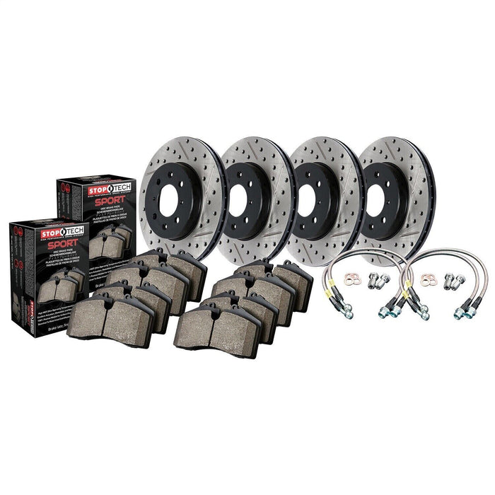 StopTech 978.63006 Sport Disc Brake Kit w/Cross-Drilled And Slotted Rotors