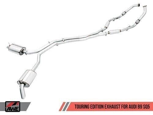 AWE 3015-31016 Resonated Exhaust-No Tips Turn Downs for 18-23 Audi B9 SQ5