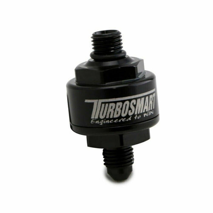 Turbosmart Turbo Oil Feed Filter w/ 44 Micron Pleated Disc AN-4 Male to AN-4 ORB
