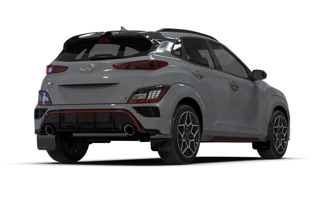 Rally Armor for Hyundai Kona N 2022 Black UR Mud Flap w/ Red Logo