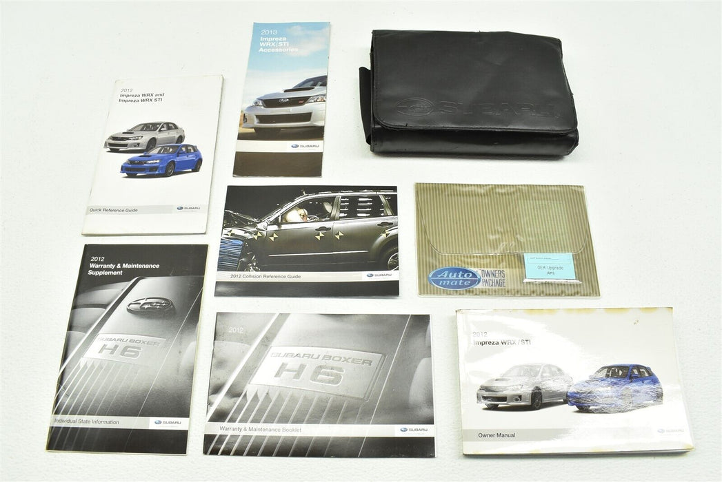 2012 Subaru Impreza WRX STI Owners Manual With Booklet Holder OEM 12