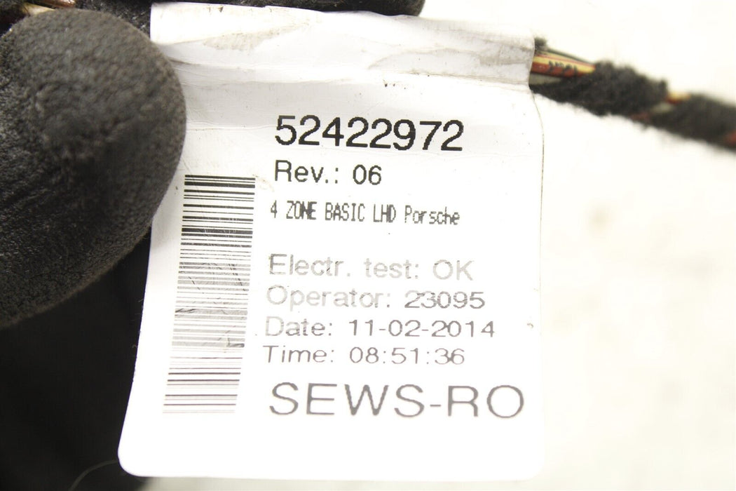 2014 Porsche Cayenne Hvac AC Heater Wiring Harness 52422972 Factory OEM 11-18