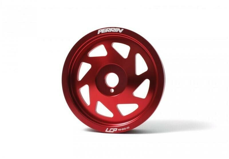 Perrin Red Lightweight Crank Pulley for 2015-2019 Subaru WRX and BRZ FR-S 86