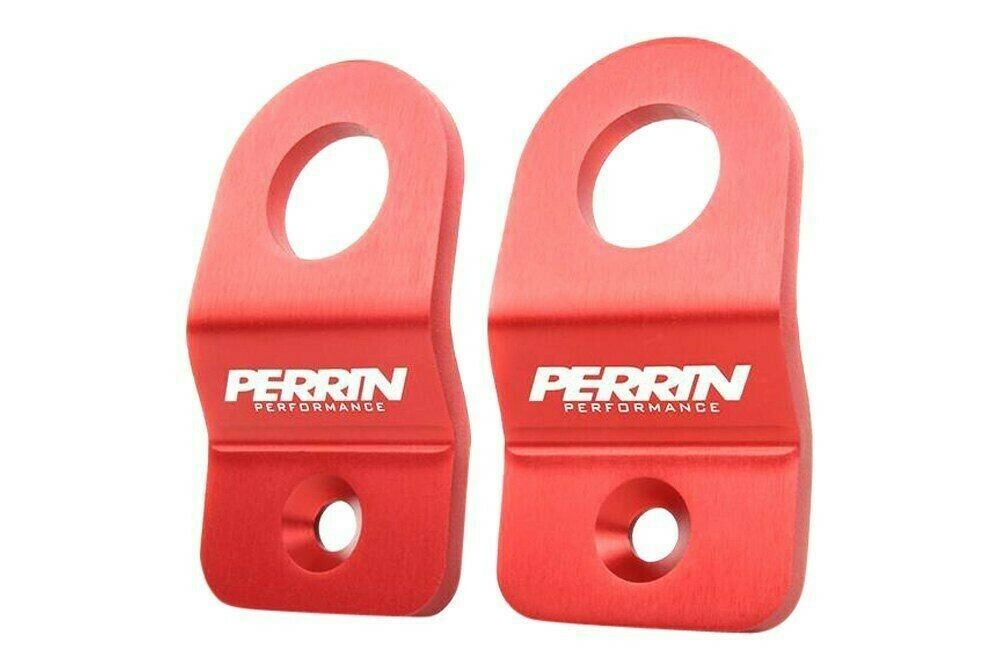 Perrin Upper Radiator Bracket Set Red for 08-20 WRX & STi PSP-ENG-521RD