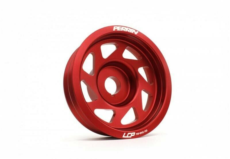 Perrin Red Lightweight Light Crank Pulley for WRX /STi /Forester /Baja /Legacy