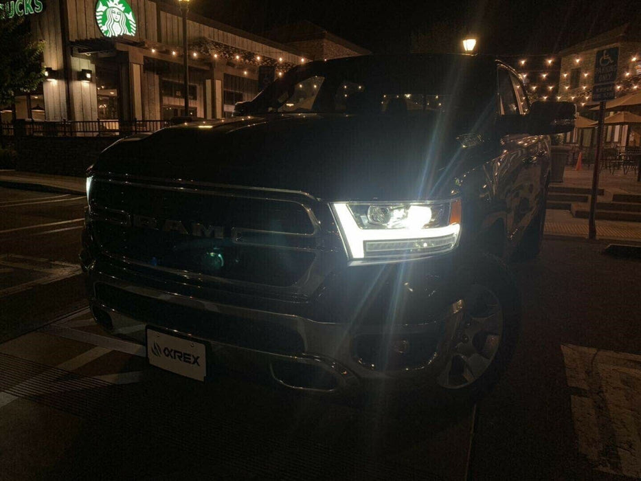 AlphaRex Black Luxx LED Headlights for 2019-2020 Ram 1500 Tradesman & Big Horn