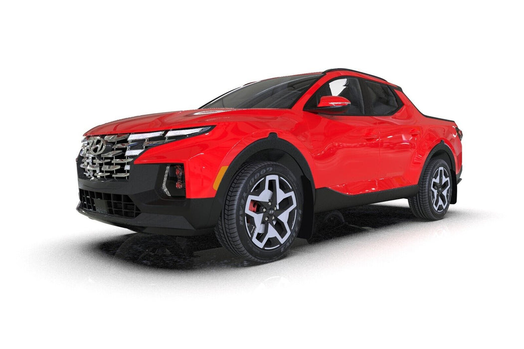 Rally Armor UR Black Mud Flaps w/ Grey Logo for 2022-2023 Hyundai Santa Cruz