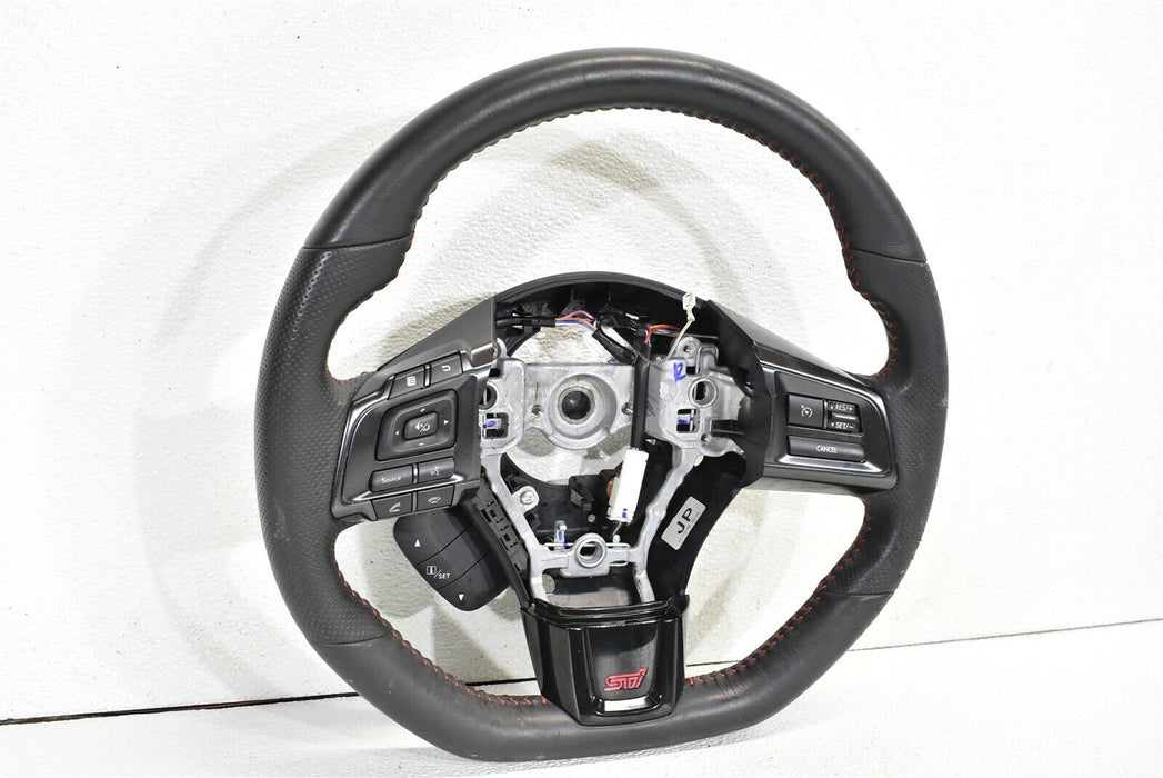 2015-2019 Subaru WRX STI Steering Wheel Assembly Leather OEM 15-19