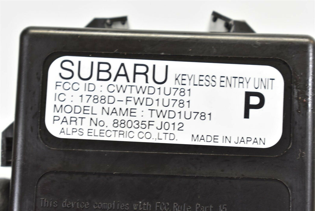 2015-2018 Subaru WRX STI Keyless Entry Unit Module 88035FJ012 OEM 15-18