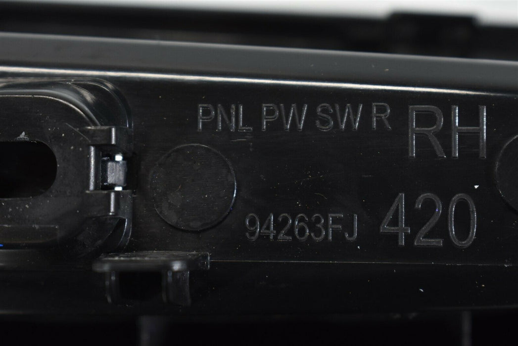 2015-2019 Subaru WRX Window Switch Trim Rear Right Passenger RH OEM 15-19