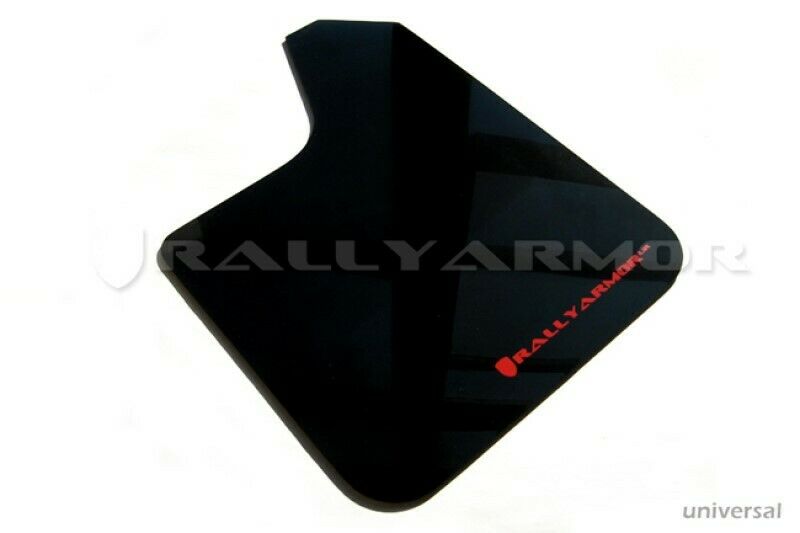 Rally Armor Universal fitment (no hardware) UR Black Mud Flap w/ Red Logo