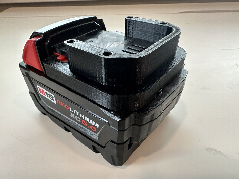 6 Pack 3D Printed Battery Holder Made For Milwaukee M18 Batteries  Black