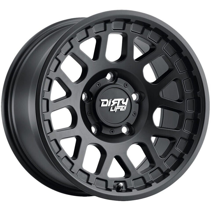 (Set-4) Dirty Life 9306 Mesa 17x9 6x5.5" +0mm Matte Black Wheels Rims 17" Inch