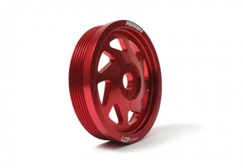 Perrin Red Lightweight Crank Pulley for 2015-2019 Subaru WRX and BRZ FR-S 86