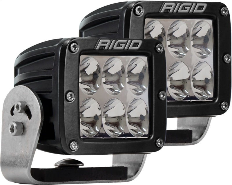 Fits Rigid Industries D2 HD Black- Driving - Set Of 2