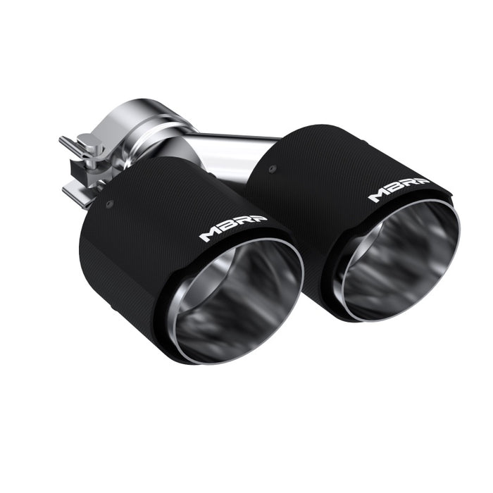 MBRP Fits Universal Carbon Fiber Dual Tip 4in OD/2.5in Inlet