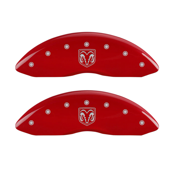 MGP Fits 4 Caliper Covers Engraved Front RAM Engraved Rear RAMHEAD Red Finish