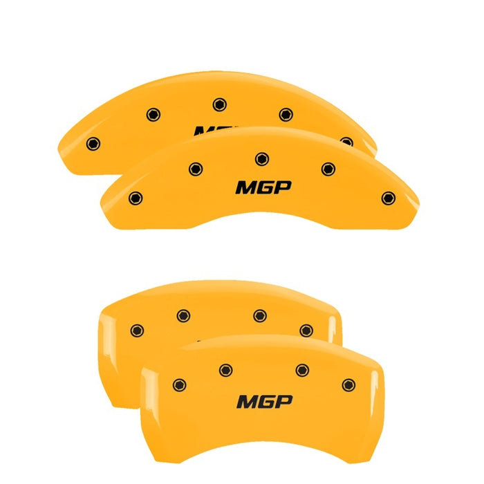 MGP Fits 2 Caliper Covers Engraved Front MGP Yellow Finish Black Characters 2005