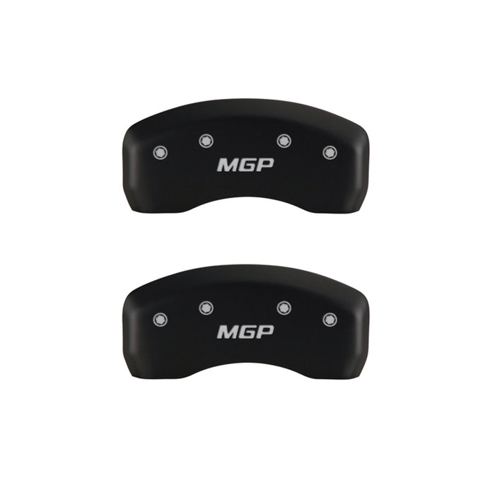 MGP Fits 4 Caliper Covers Engraved Front &amp; Rear MGP Red Finish Silver Ch