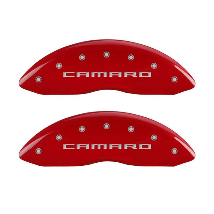 MGP Fits 4 Caliper Covers Engraved Front Gen 5/Camaro Engraved Rear Gen 5/SS Red