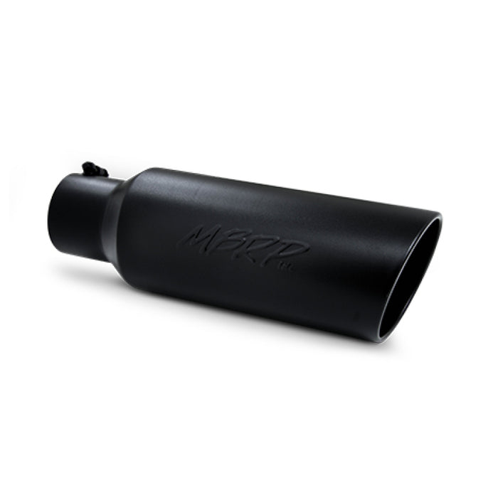 MBRP Fits Universal Tip 6in OD Rolled End 4in Inlet 18in L Black Coated Exhaust