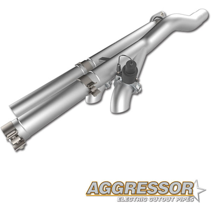 QTP Fits 17-18 Ford Raptor EC/CC 2.5in 304SS Aggressor Cutout Dual Mid Pipes