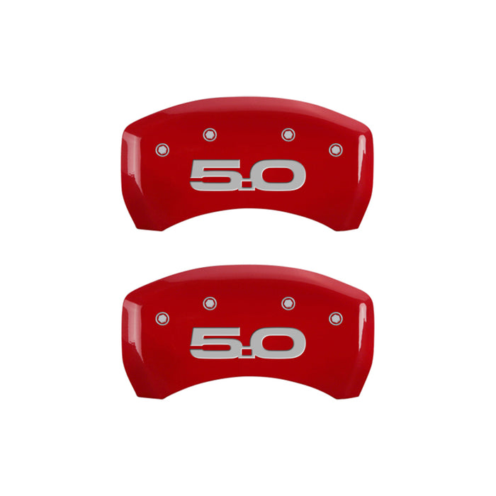 MGP Fits 4 Caliper Covers Engraved Front 2015/Mustang Engraved Rear 2015/50 Red