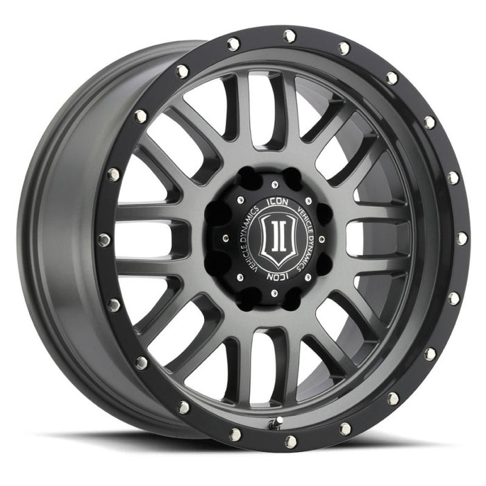 ICON Fits Alpha 20x9 8x180 12mm Offset 5.5in BS Gunmetal Wheel