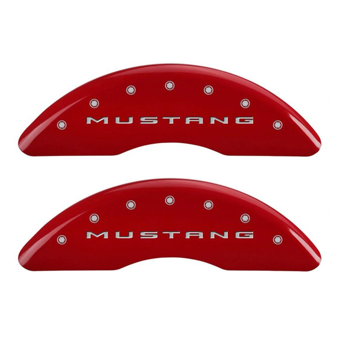 MGP Fits 4 Caliper Covers Engraved Front 2015/Mustang Engraved Rear 2015/GT Red