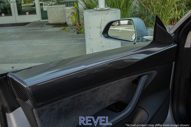Revel Fits GT Dry Carbon Door Trim (Front Left &amp; Right) Tesla Model 3 - 2