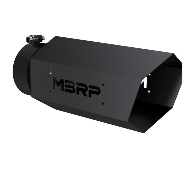 MBRP Fits Universal Hex Tip 5in Inlet 16in Length W/o Logo - Black Coated