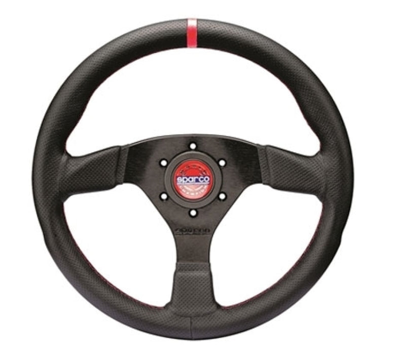 Sparco Fits Steering Wheel R383 Champion Black Leather / Black Stitching