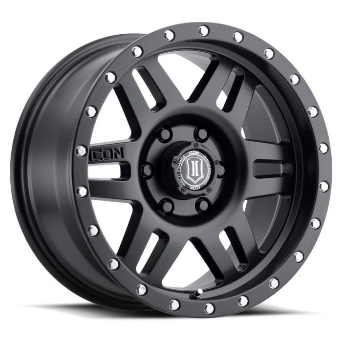 ICON Fits Six Speed 17x8.5 6x5.5 25mm Offset 5.75in BS 108.1mm Bore Satin Black