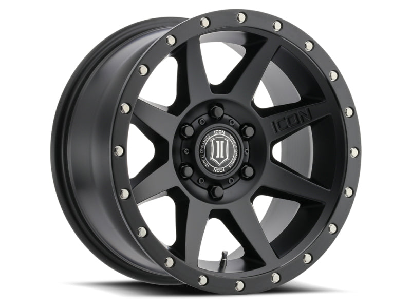 ICON Rebound 17x8.5 5x150 25mm Offset 5.75in BS 110.1mm Bore Satin Fits Black