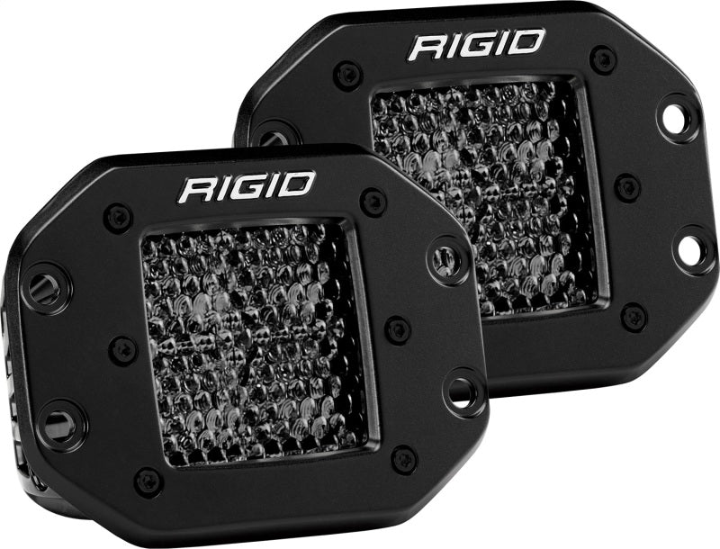 Fits Rigid Industries D Series PRO Midnight Edition - Spot - Diffused - Pair