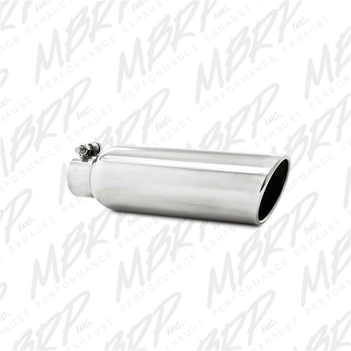 MBRP Fits Universal Tip 3.5in OD 2.25in Inlet 12in L Angled Cut Rolled End