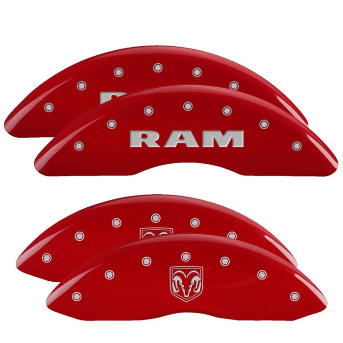 MGP Fits 4 Caliper Covers Engraved Front RAM Engraved Rear RAMHEAD Red Finish