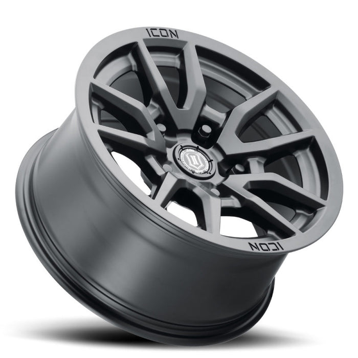 ICON Fits Vector 5 17x8.5 5x5 -6mm Offset 4.5in BS 71.5mm Bore Satin Black Wheel