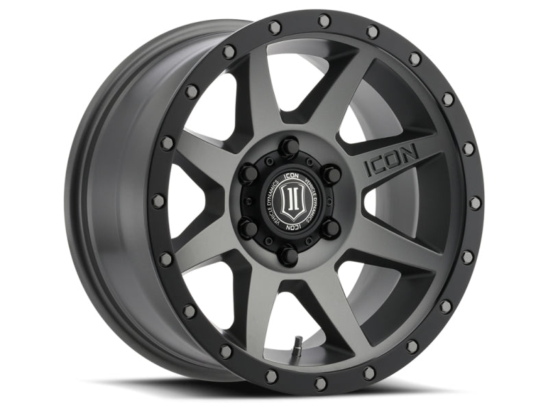 ICON Rebound 17x8.5 6x120 0mm Offset 4.75in BS 67mm Bore Fits Titanium Wheel