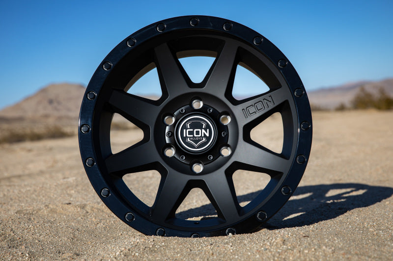 ICON Rebound 17x8.5 6x135 6mm Offset 5in BS 87.1mm Bore Double Fits Black Wheel