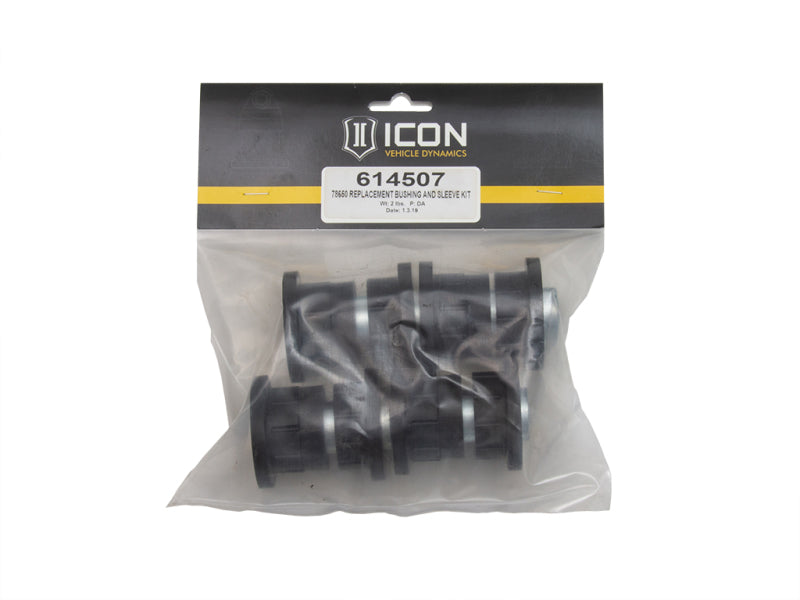 ICON 78650 Upper Fits Control Arm Bushing &amp; Sleeve Kit