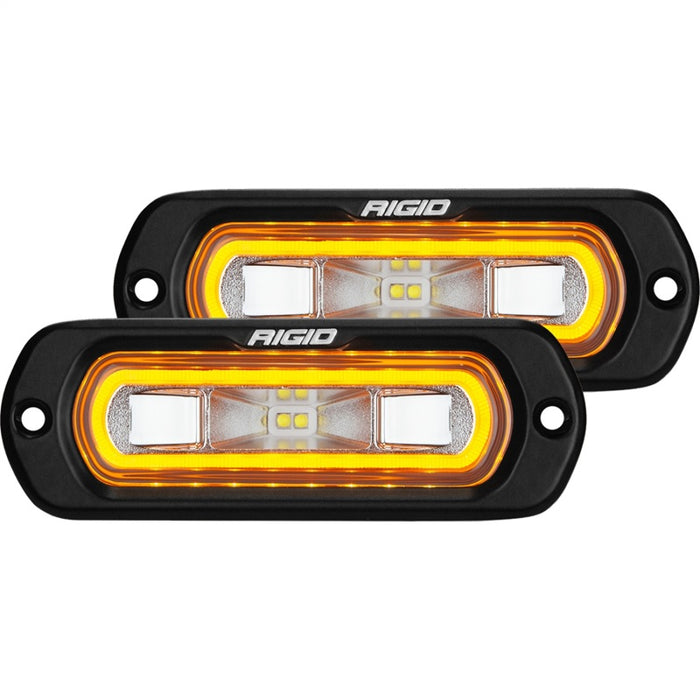 Fits Rigid Industries SR-L Series Flush Mount LED Spreader Pair W/ Amber Halo -
